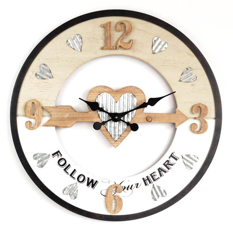 Hot Selling Romantic Indoor Wall Love Design Clock 