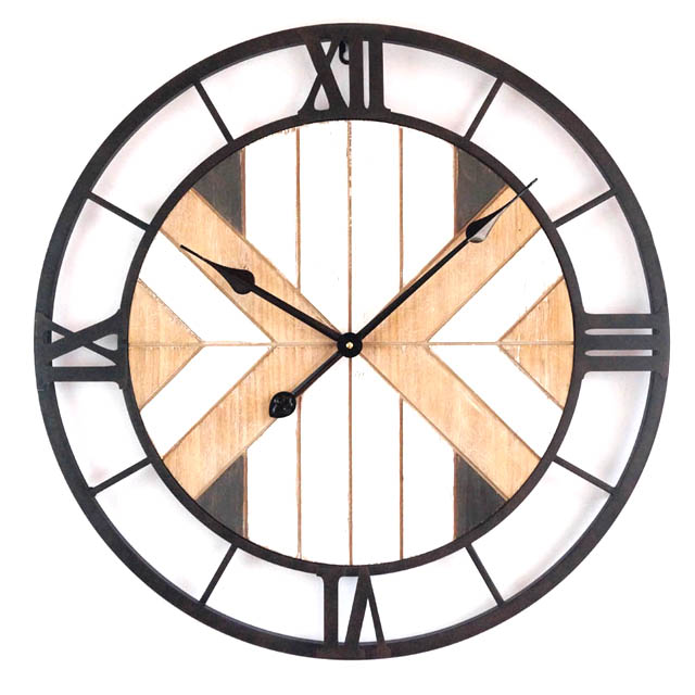 Iron Art MDF Combine Decorated Wall Clock Living Room Sale