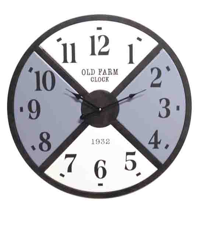 White Grey Vintage Clock Style Handmade Decoration Cheap Big Wall Clock