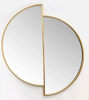 Golden Two Semicircles Combination Mirror