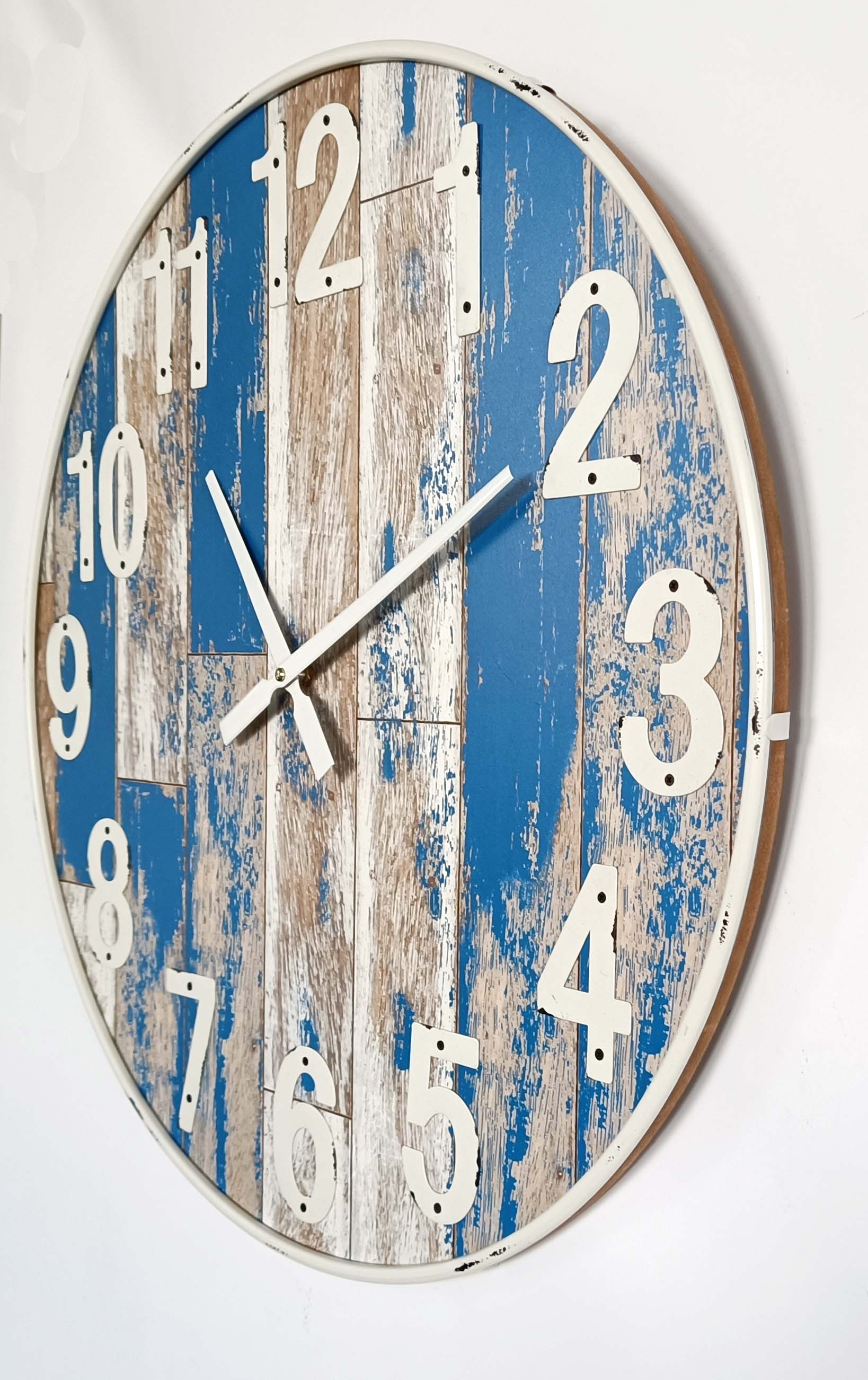 Ocean Blue white Theme Style Decoration Wall Clock 