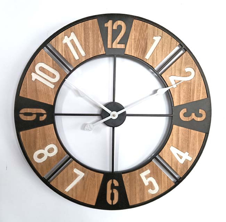 MDF Metal Combine Together Style Clock Simple Best Price