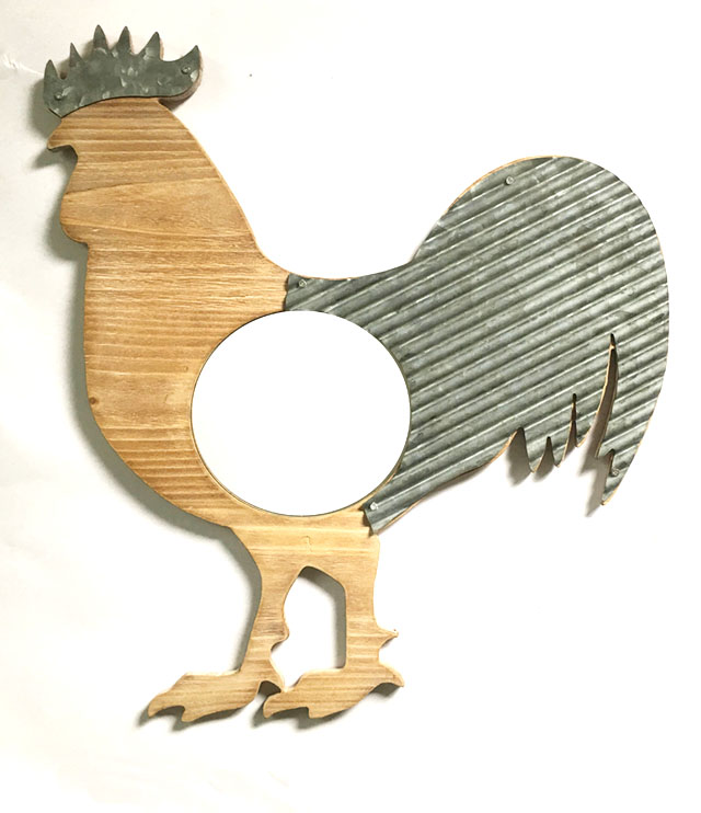 Modern Cock Shape Animal MDF metal MirrorFarm