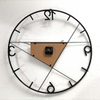 Metal Tube Rust Effect MDF Face Clock Decoration Wall Clock 