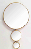 Circular Pattern Golden Metal Decoration Mirror 