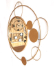 Modern Shape Mirror Golden Color With Metal Material Different Size Circle Combined Together 