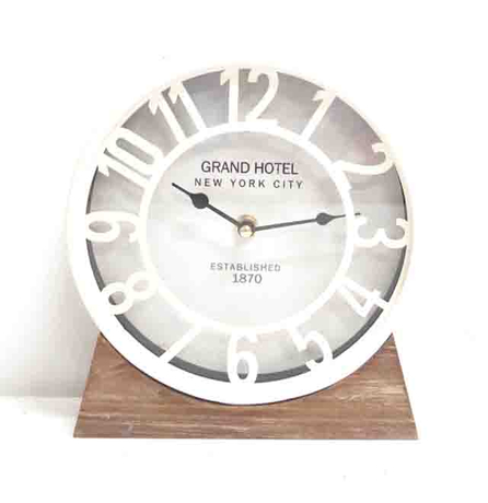 White Frame Clock Promotional Home Decoration Table Clocks