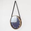 Popular Beautiful Nice Durable Quality Wall clock Brown color Belt hanger style 
