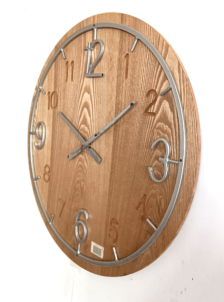 Wood Design Wall Clock Decoration Indoor Modern Style 