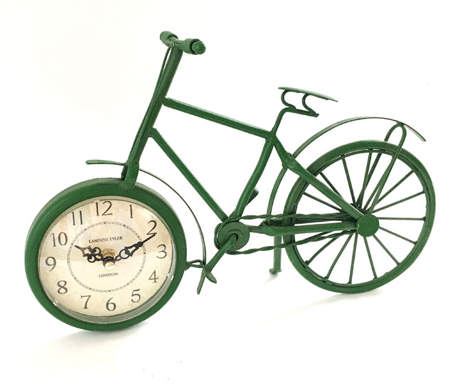 The Light Green Color Bicycle Design Wall Clock Good Price 