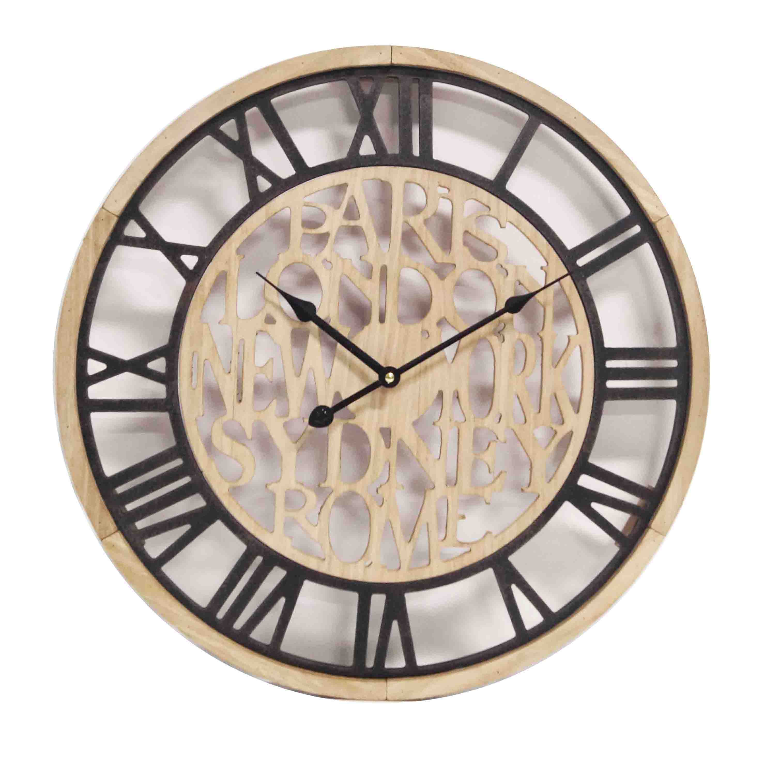 Wooden Decorative Carved Effect Wall Clock Quality Wall Clocks